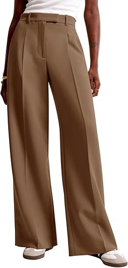 Women's High-Waisted Wide-Leg Pants – Elegant Business Trousers