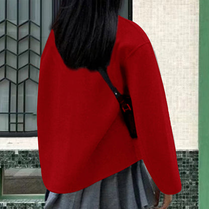 Women's Oversized Double Breasted Wool Blend Coat