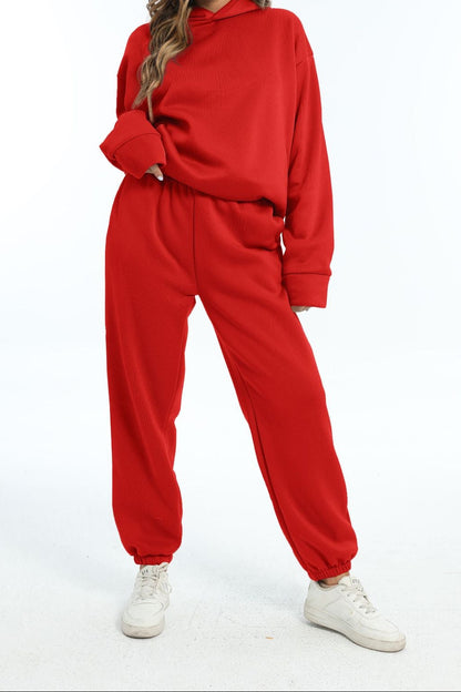 Women's Fleece Hoodie Sweatpants Set Casual 2 Piece