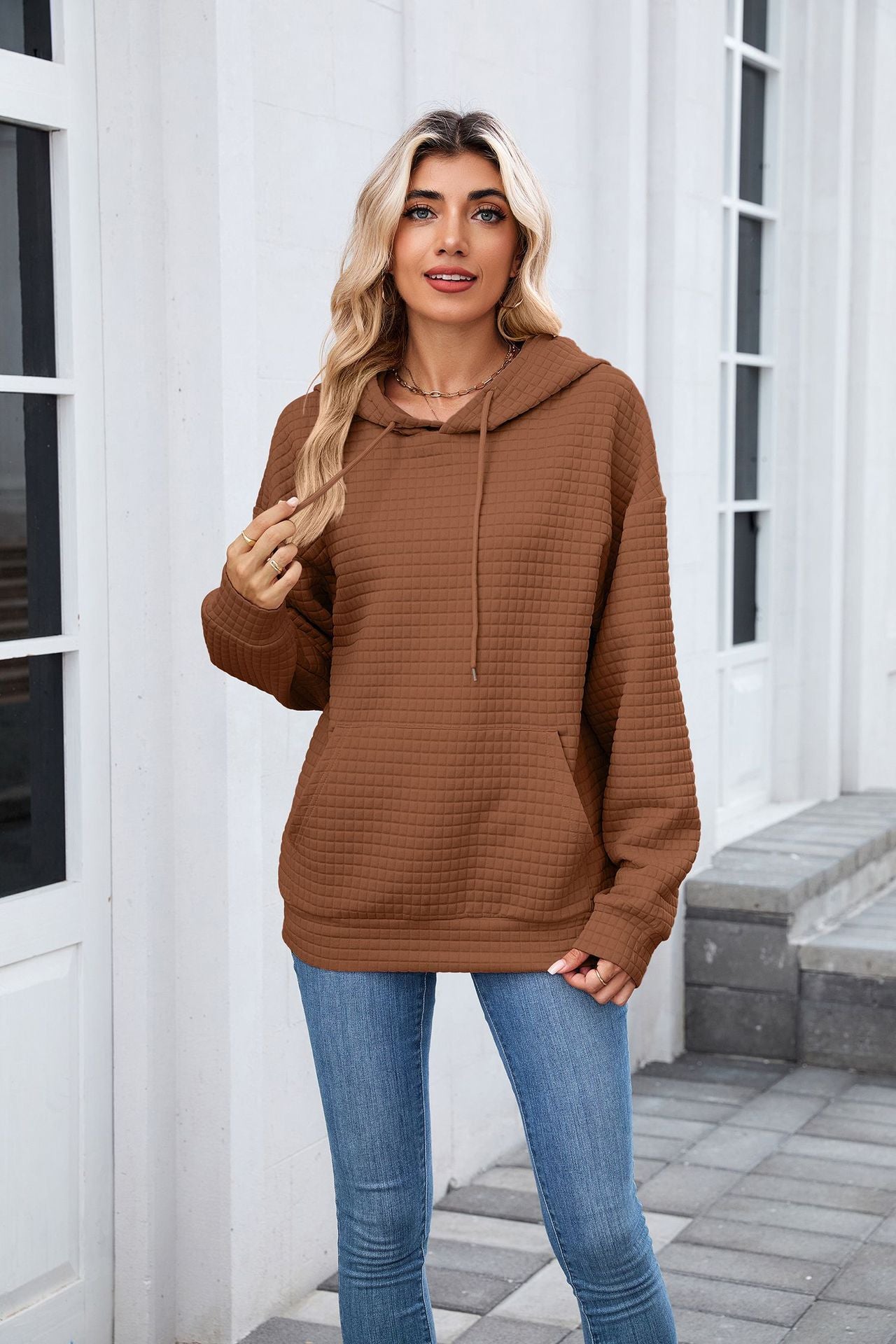 Casual Oversized Hooded Sweatshirt with Pockets for Women