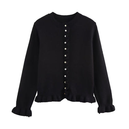 Women's Button Front Knit Cardigan Classic Layering Sweater