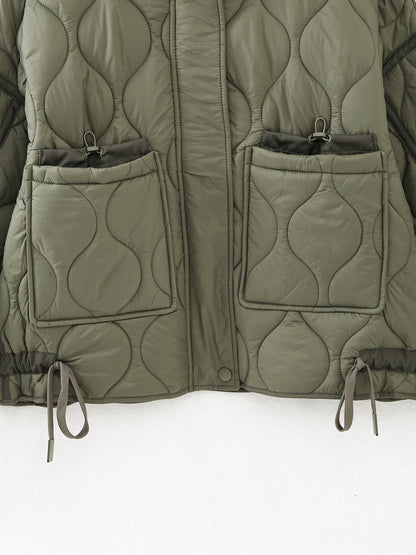 Women's Oversized Streetwear Quilted Utility Jacket