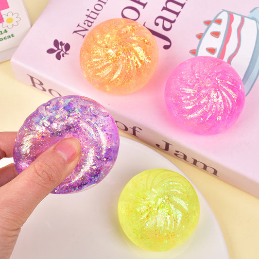 Glitter Dumpling Squishy Stress Ball Sensory Fidget Toy