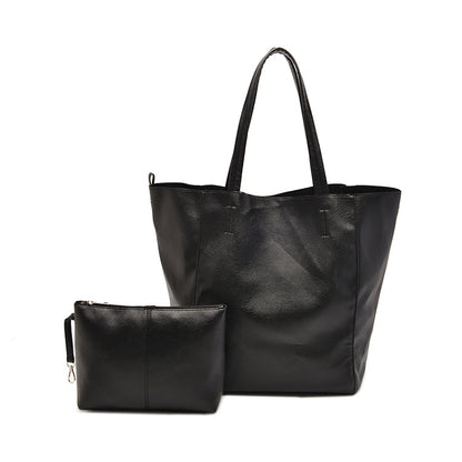 Vintage Large Soft PU Leather Tote Bag for Women