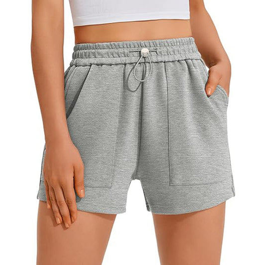 Women's High-Waisted Drawstring Jogger Shorts – Casual Sports Shorts