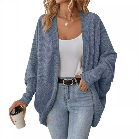 Bat Sleeve Cardigan Knitted Jacket Loose Fit