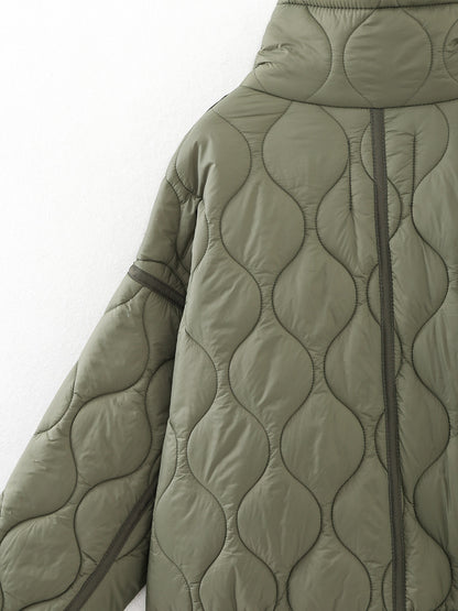 Women's Oversized Streetwear Quilted Utility Jacket