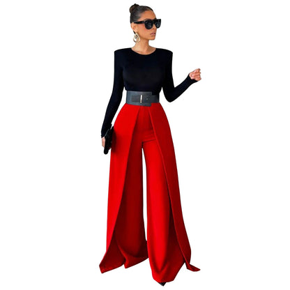 Women's High Waist Wide Leg Pants Flowy Loose Casual