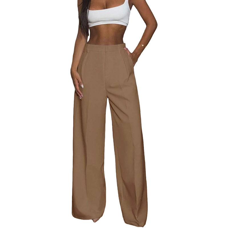High Waisted Wide Leg Dress Pants Casual Work Trousers