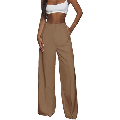 High Waisted Wide Leg Dress Pants Casual Work Trousers