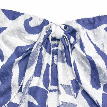 STropical Leaf Print Strapless Wide Leg Resort Jumpsuit