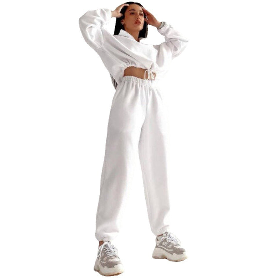 Women's Fleece Half Zip Sweatsuit Lounge Set