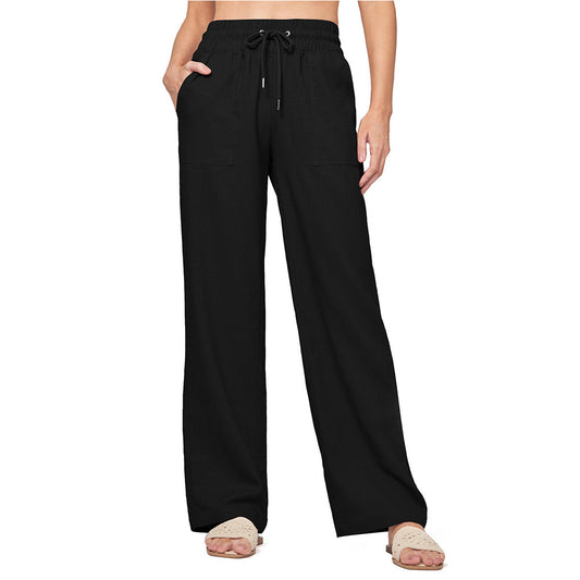 Women High Waist Straight Leg Lounge Pants Casual Loose Fit