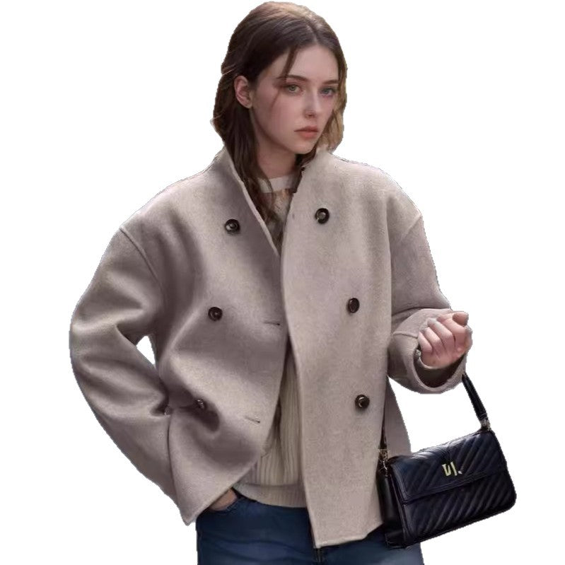 Women's Oversized Double Breasted Wool Cashmere Coat