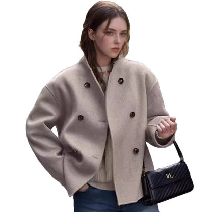 Women's Oversized Double Breasted Wool Cashmere Coat