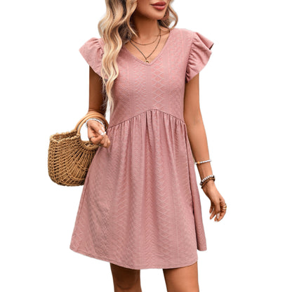 Floral Print V Neck Ruffle Sleeve Loose Blouse