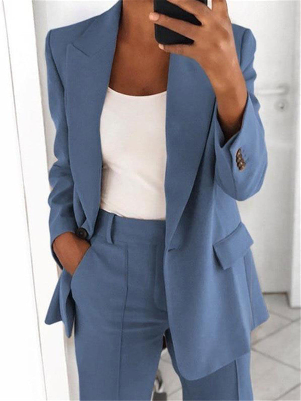 Women's 2 Piece Blazer Pants Set Business Casual Workwear