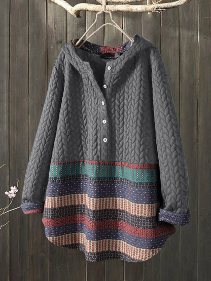 Boho Printed Button Front Cardigan Jacket