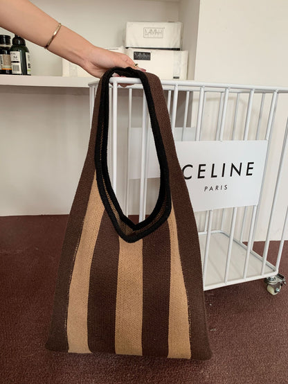 Hand Hooked Woven Bags Women's Tote Large Shoulder Shopper Large Crossbody Bag