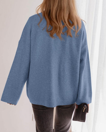 Women’s V Neck Button Knit Cardigan Oversized Sweater