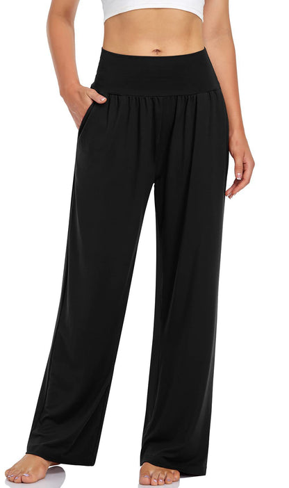 Women's High Waisted Wide Leg Yoga Pants with Pockets