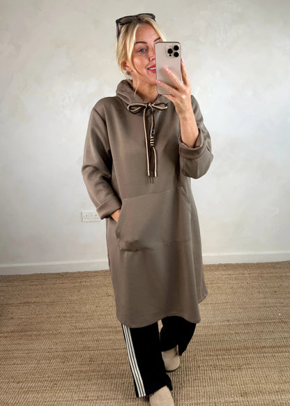 Oversized Hoodie Dress Long Sleeve Casual Pockets