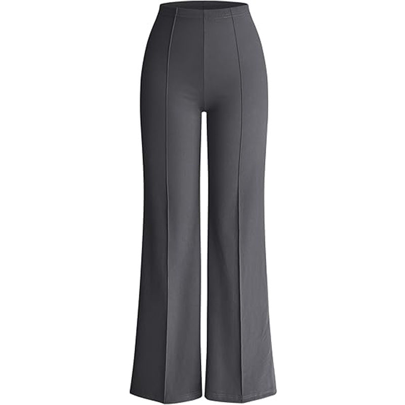 Chic High-Waisted Wide-Leg Pants – Effortless Street Style Trousers