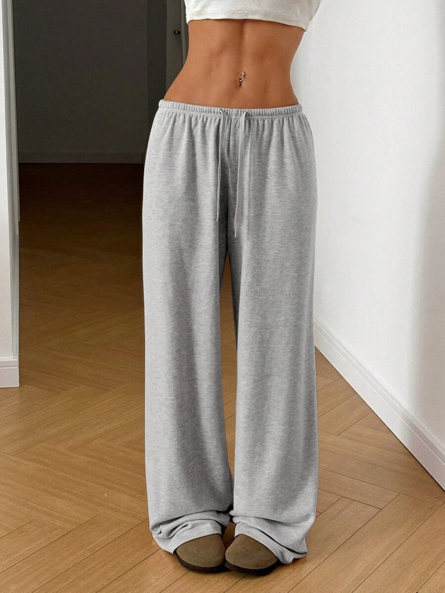 Women's Wide Leg Drawstring Casual Lounge Pants
