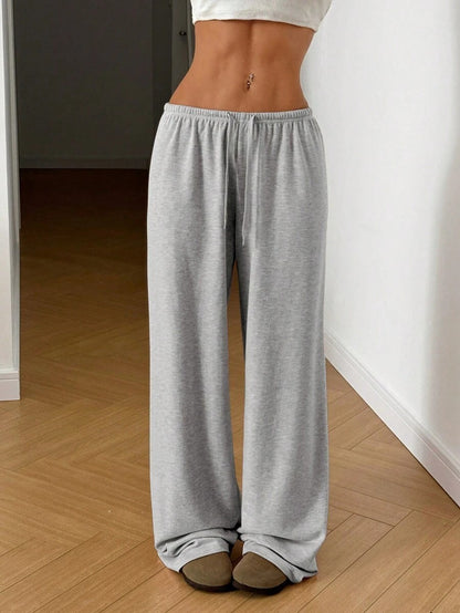 Women's Wide Leg Drawstring Casual Lounge Pants