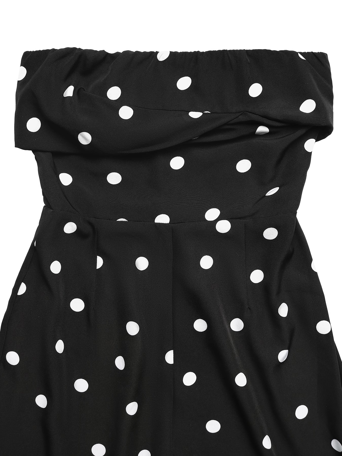 Women’s Polka Dot Strapless Wide Leg Jumpsuit