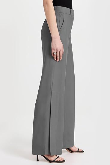 Women's High-Waisted Split Wide-Leg Pants – Elegant Business Trousers