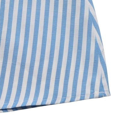 Striped Mini Dress Sleeveless Backless Tie Front Beach Summer