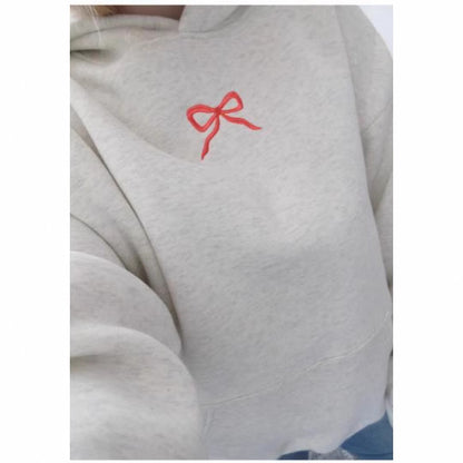 Women's Coquette Bow Oversized Hoodie Pullover