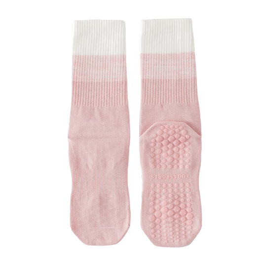 Womens Stripe Grip Pilates Socks Non Slip Yoga Socks