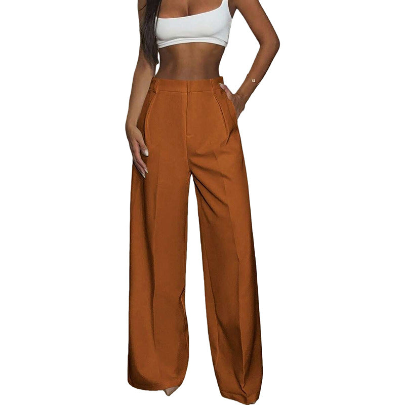 High Waisted Wide Leg Dress Pants Casual Work Trousers