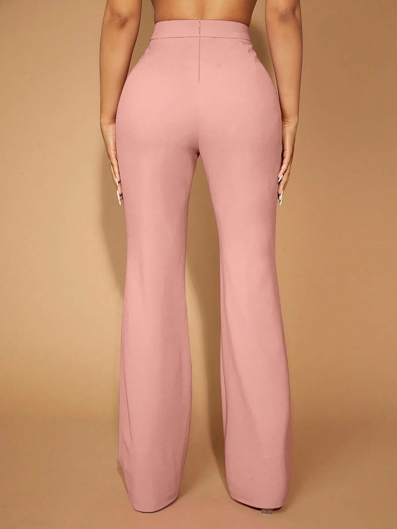 High Waist Straight Leg Pants | Women's Work Trousers