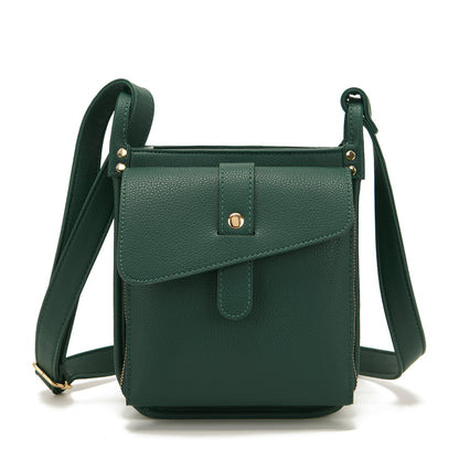 Unisex Vintage PU Leather Crossbody Messenger Bag