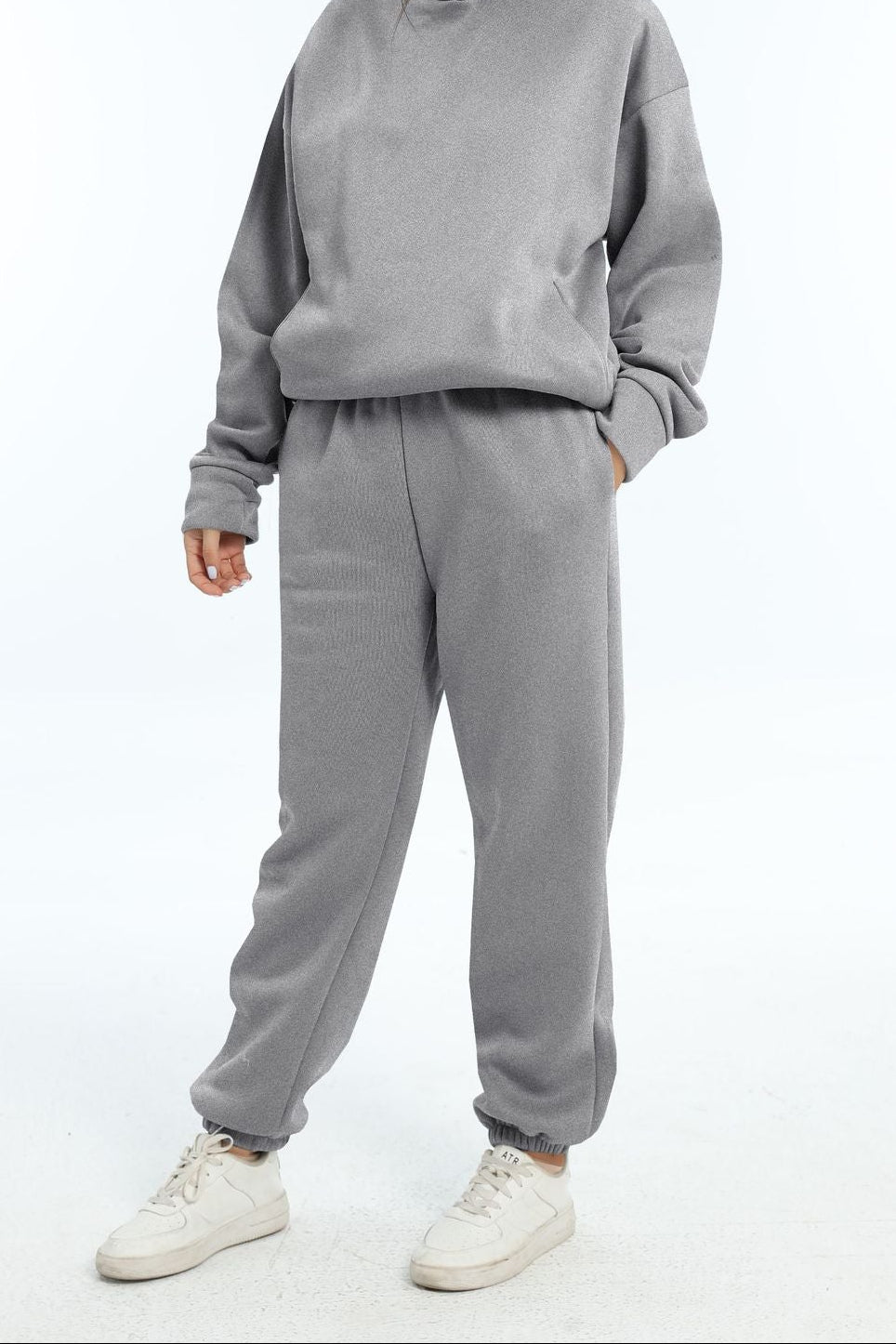 Women's Fleece Hoodie Sweatpants Set Casual 2 Piece