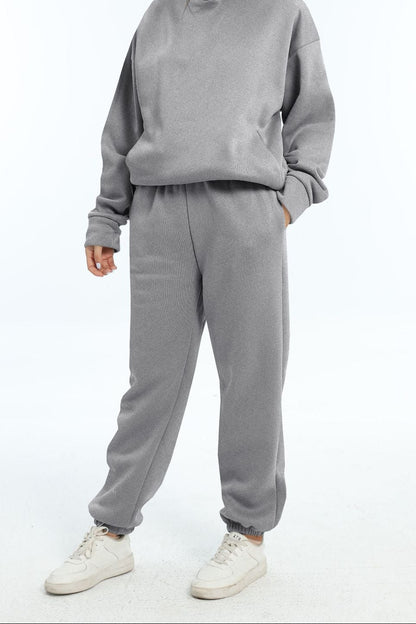 Women's Fleece Hoodie Sweatpants Set Casual 2 Piece