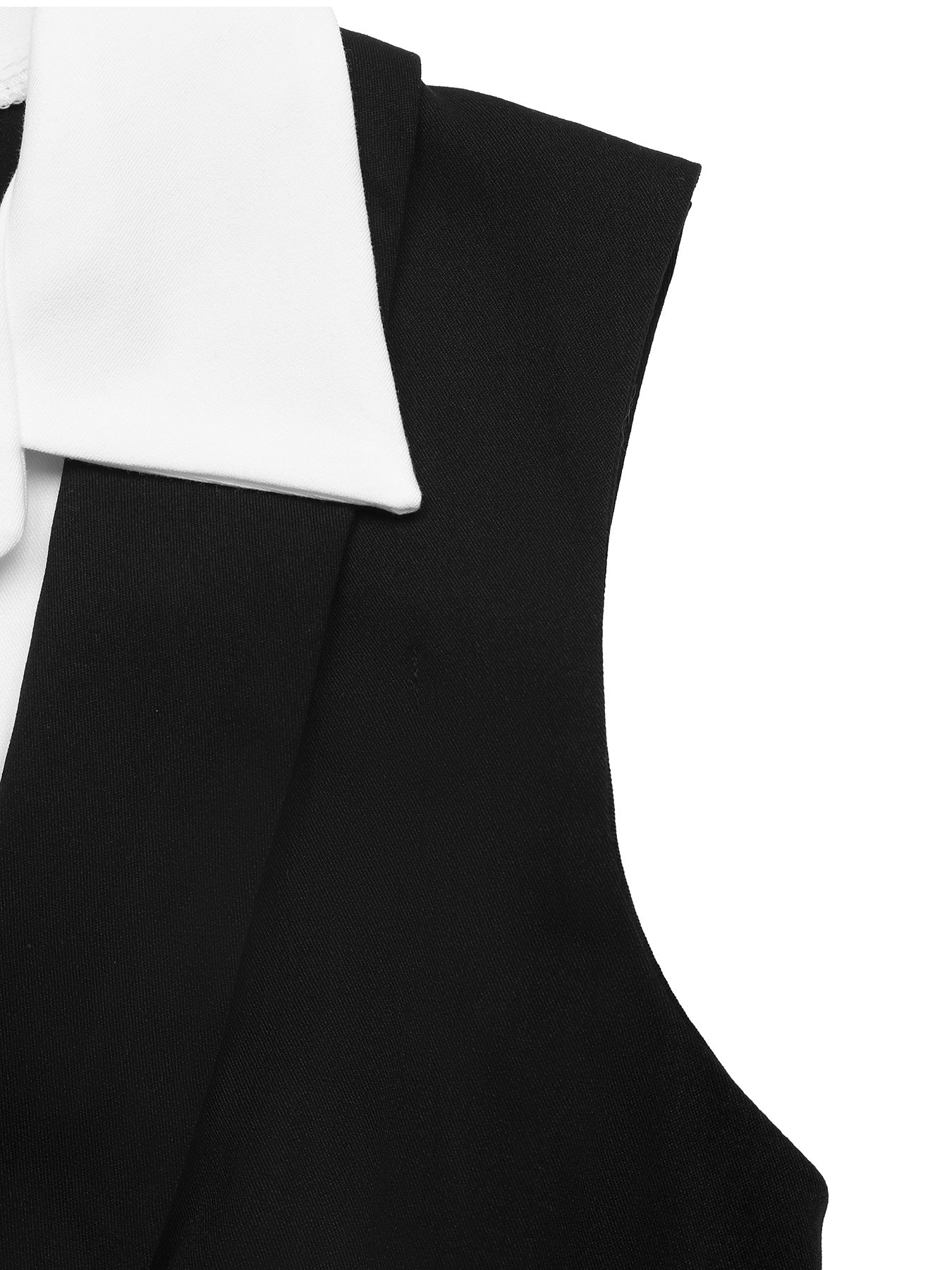 Black White Sleeveless Jumpsuit Elegant Work Outfit