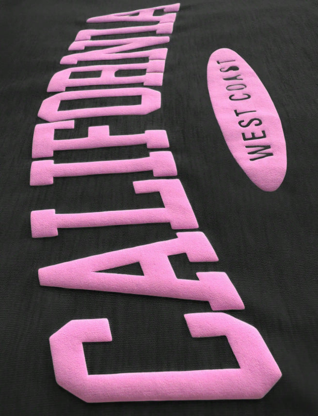 California Letter Graphic Oversized Hoodie Pullover