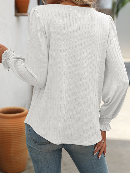Square Neck Long Sleeve T-Shirt for Women