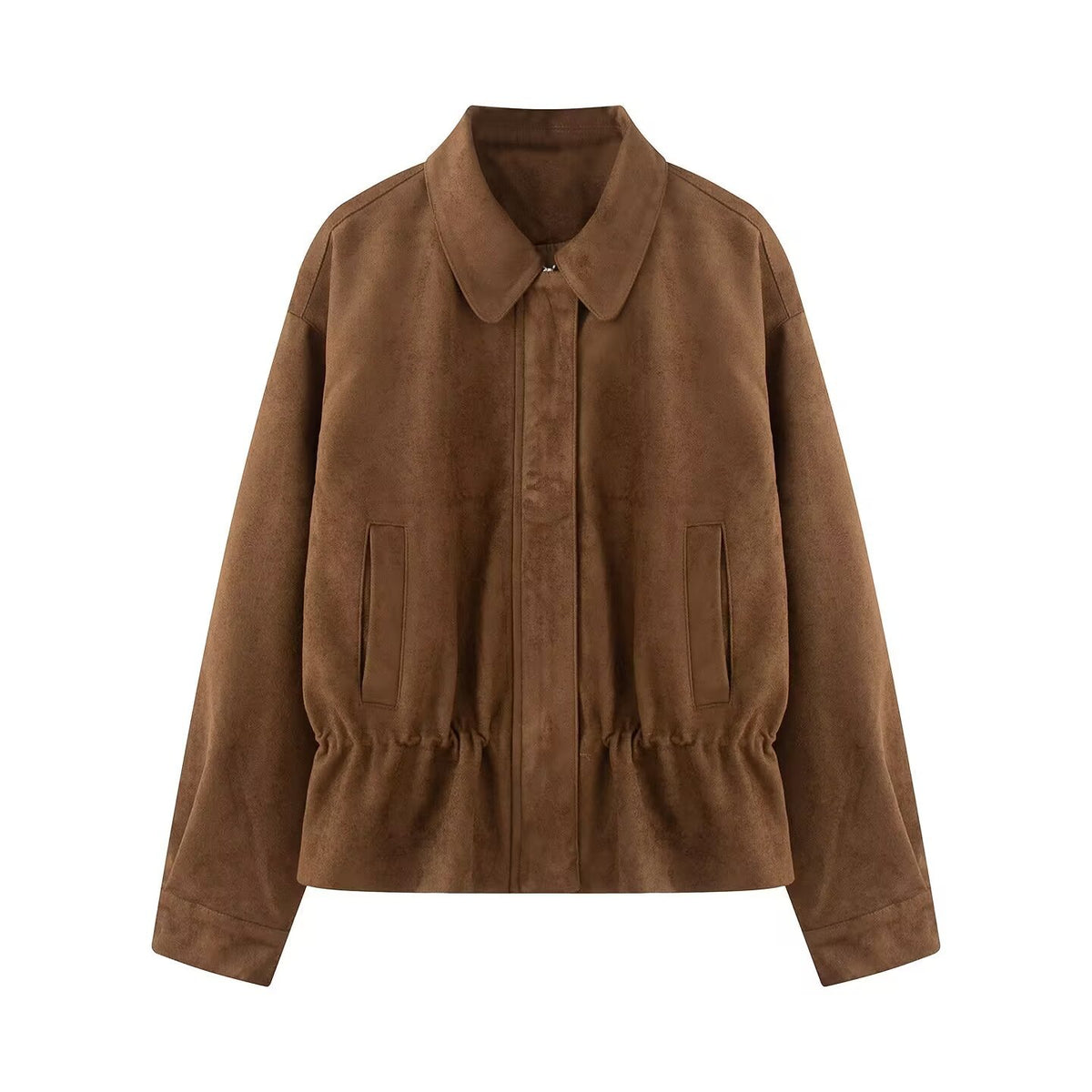 Women's Vintage Suede Zip-Up Jacket Casual