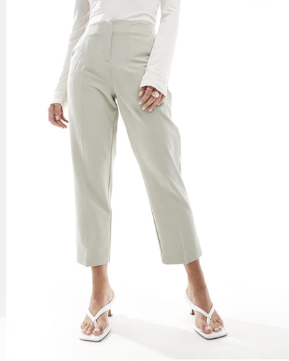 Women's High Waist Straight Leg Stretch Ankle Dress Pants