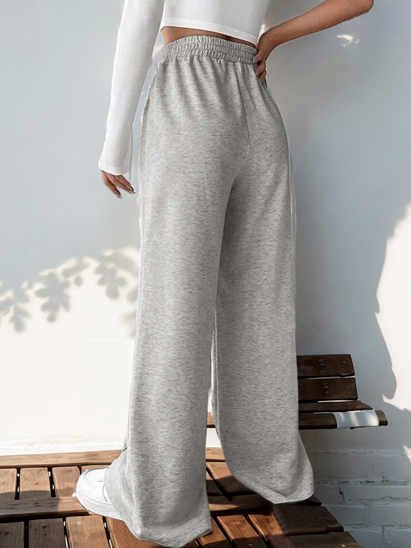 High Waist Wide Leg Lounge Pants Casual Flowy Sweatpants
