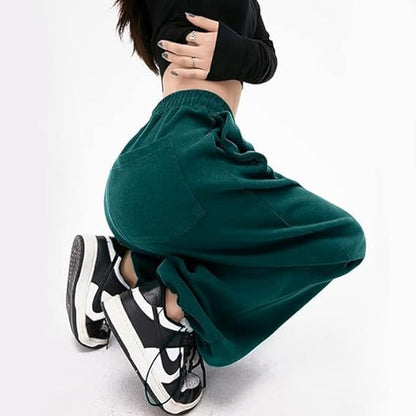 High Waist Drawstring Wide Leg Lounge Pants