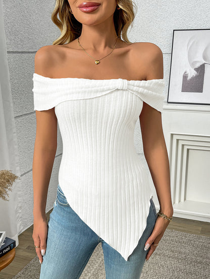 Slim Fit Off-Shoulder Sexy Sweet T-Shirt Top