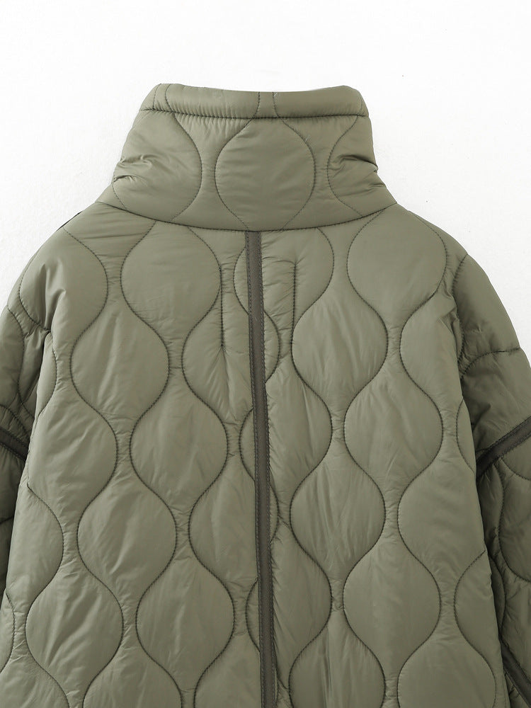 Women's Oversized Streetwear Quilted Utility Jacket