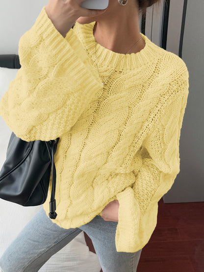 Chunky Cable Knit Oversized Sweater Women