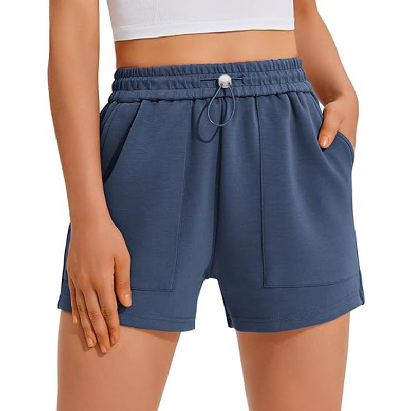 Women's High-Waisted Drawstring Jogger Shorts – Casual Sports Shorts